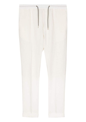 Paul Smith drawstring-waist linen trousers - White