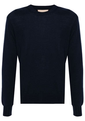 Gucci logo-embroidered wool jumper - Blue