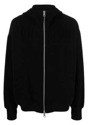 Andrea Ya'aqov zipped cashmere hoodie - Black