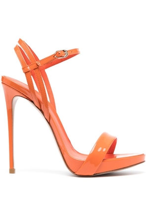 Le Silla Gwen 120mm patent leather sandals - Orange