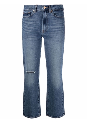 7 For All Mankind high-rise cropped Logan jeans - Blue