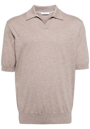 Cruciani mélange cotton polo shirt - Grey