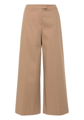 PT Torino twill cropped trousers - Brown