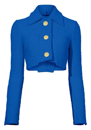 Proenza Schouler bouclé tweed cropped jacket - Blue