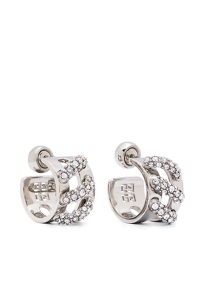 Givenchy Stitch crystal-embellished earrings - Silver