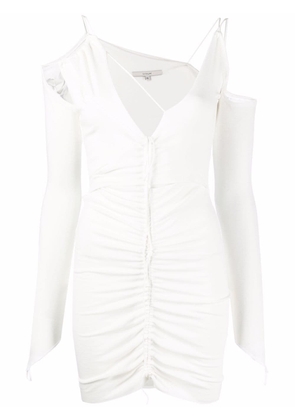 MANURI Calis 2.2 ruched fitted minidress - White