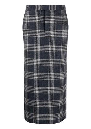 Thom Browne tartan pencil skirt - Blue