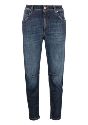 Brunello Cucinelli cropped tapered jeans - Blue