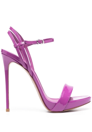 Le Silla Gwen 120mm patent-leather sandals - Purple