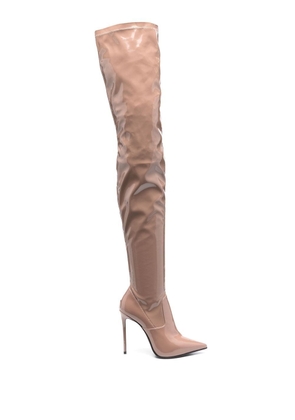 Le Silla Eva thigh-high stiletto boots - Neutrals