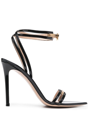 Gianvito Rossi thin double-strap heeled sandals - BLACK