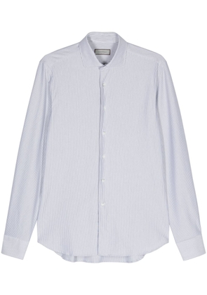 Canali cutaway-collar striped shirt - Grey