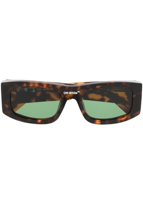 Off-White Eyewear Lucio logo-print sunglasses - Brown