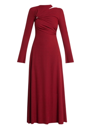 CHATS BY C.DAM draped-detail midi skirt - Red