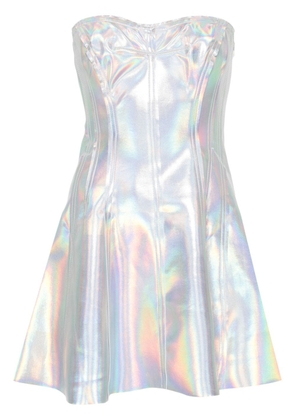 Norma Kamali Grace holographic mini dress - Silver