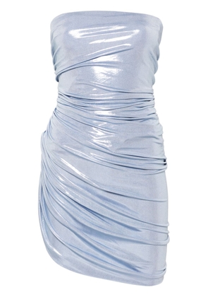 Norma Kamali Diana lamé mini dress - Blue