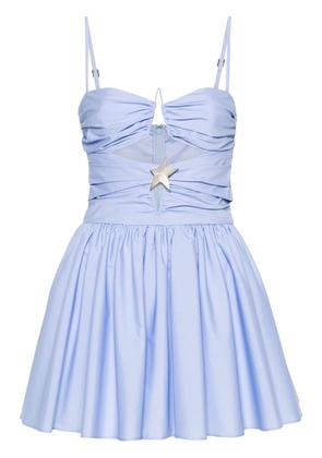 AREA cut-out poplin minidress - Blue