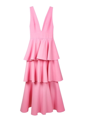 Olympiah ruffled sleeveless long dress - Pink