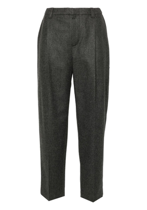 Brunello Cucinelli mélange-effect cropped trousers - Grey