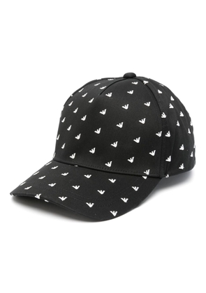 Emporio Armani embroidered-logo cotton baseball cap - Black