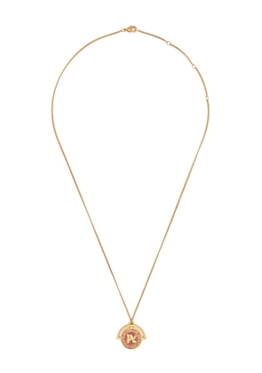 Palm Angels Monogram emblem necklace - Gold