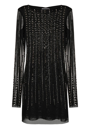 Patrizia Pepe crystal-embellished minidress - Black