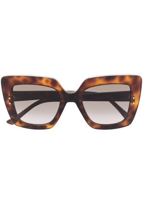 Jimmy Choo Eyewear tortoiseshell-effect tinted sunglasses - Brown