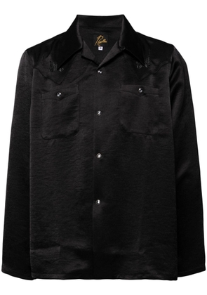 Needles butterfly-embroidered shirt - Black