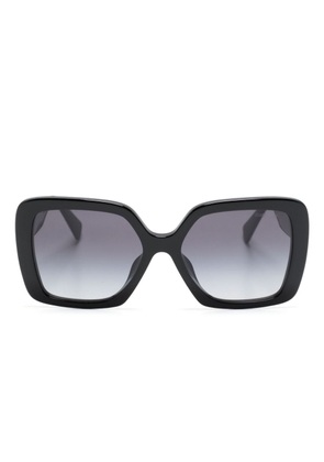 Miu Miu Eyewear logo-plaque oversized-frame sunglasses - Black