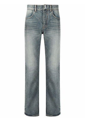Givenchy bleach-effect straight-leg denim jeans - Blue