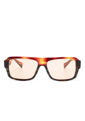 Alain Mikli tortoiseshell rectangle-frame sunglasses - Brown