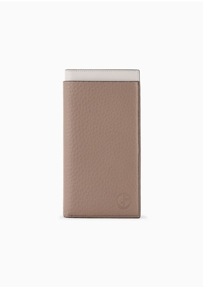 OFFICIAL STORE Two-toned Leather Vertical Wallet