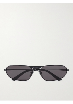 Balenciaga - Oval-Frame Metal Sunglasses - Men - Gray