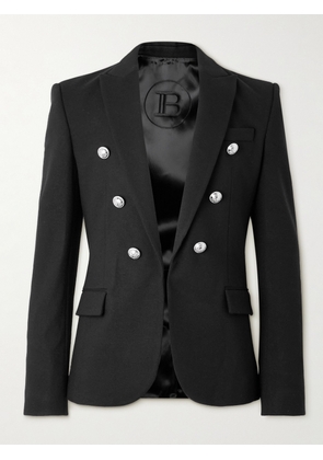 Balmain - Double-Breasted Wool and Cashmere-Blend Blazer - Men - Black - IT 46