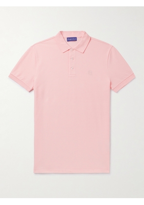 Ralph Lauren Purple Label - Logo-Embroidered Cotton-Piqué Polo Shirt - Men - Pink - S