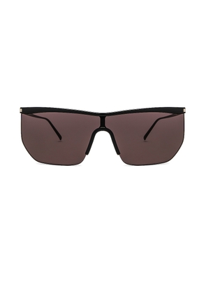 Saint Laurent SL 519 Mask Sunglasses in Black - Black. Size all.
