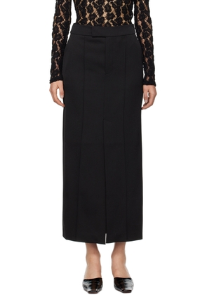 Róhe Black Straight Maxi Skirt