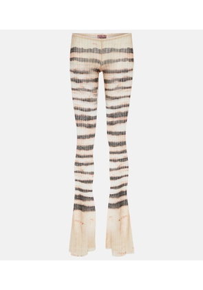 Jean Paul Gaultier x KNWLS striped mid-rise flared pants