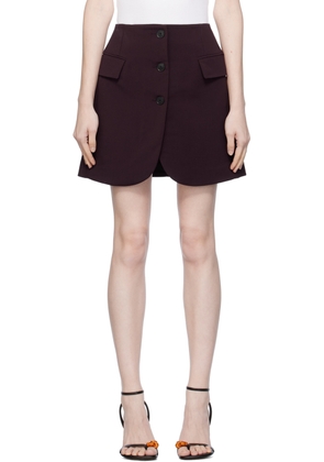 Lanvin Burgundy High-Rise Miniskirt