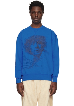 JW Anderson Blue Embroidered Sweatshirt