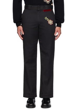 BENTGABLENITS Black Embroidered Trousers