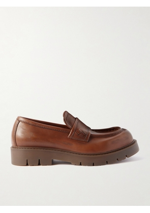 Bottega Veneta - Haddock Leather Loafers - Men - Brown - EU 42