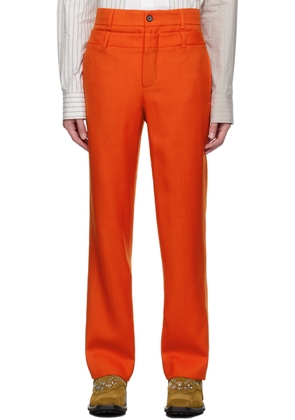 Feng Chen Wang Orange Layered Trousers