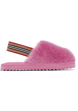 Burberry Kids Pink Litherton Sandals