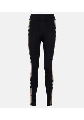 Burberry Burberry Check technical jersey leggings