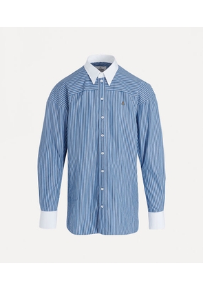 Vivienne Westwood Football Shirt Cotton Thin Stripes Blue / White XL Unisex