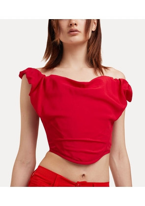 Vivienne Westwood Sunday Corset Top Recycled Polyester Red 40 Women