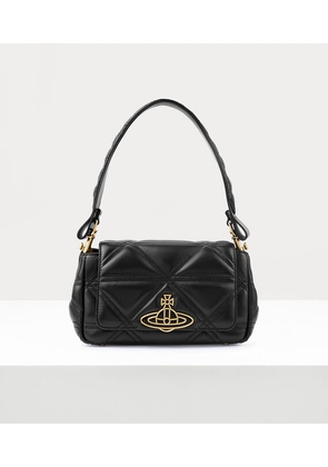 Vivienne Westwood Hazel Medium Handbag Luxury Bag Luxurious Black Padded Nappa Leather with Iconic Gold Finish Vivienne Orb