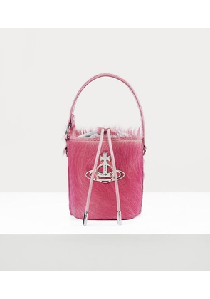 Vivienne Westwood Daisy Bucket Bag Calf Hair Pink