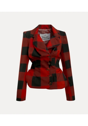 Vivienne Westwood Drunken Tailored Jacket Wool Red / Black 40 Women